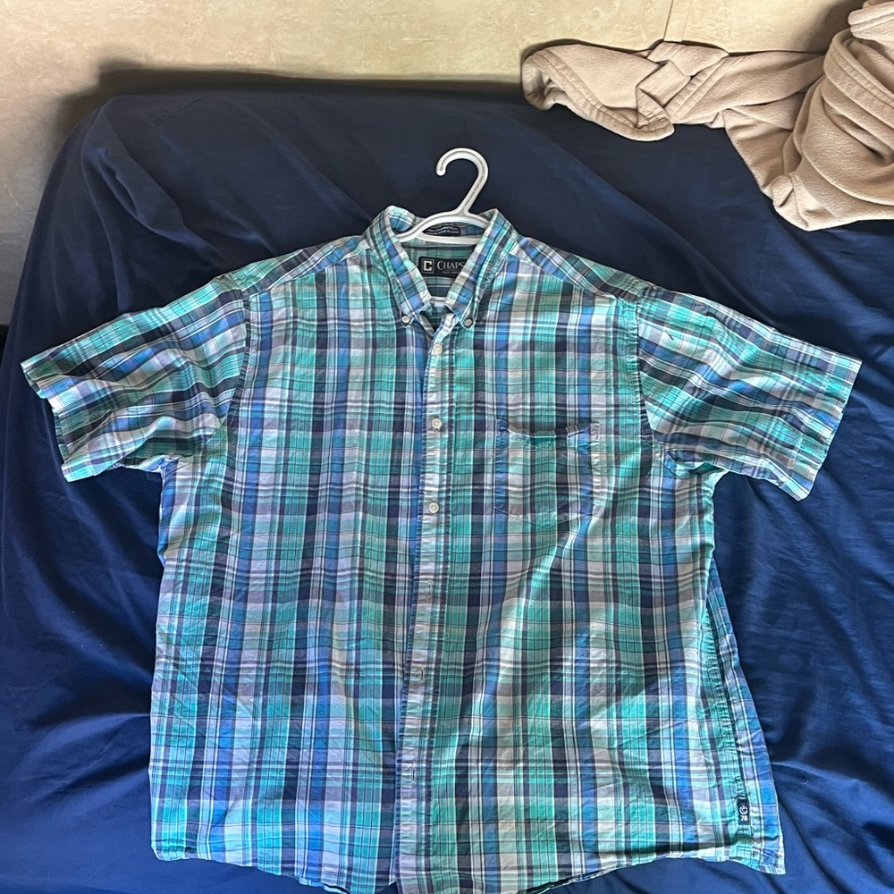 Chaps short sleeve button up